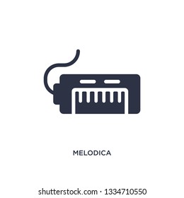 melodica icon. Simple element illustration from music concept. melodica editable symbol design on white background. Can be use for web and mobile.