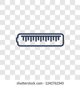 Melodica icon. Trendy linear Melodica logo concept on transparent background from Music collection