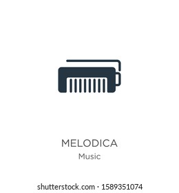 Melodica icon vector. Trendy flat melodica icon from music collection isolated on white background. Vector illustration can be used for web and mobile graphic design, logo, eps10