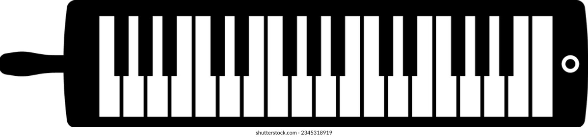 A Melodica Isolated Vector Silhouette