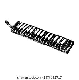 A Melodica Isolated Vector Silhouette