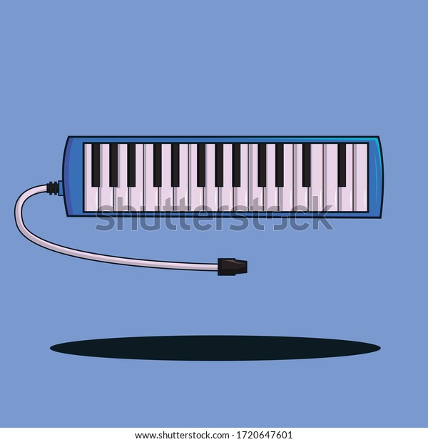 Melodica Vector Illustration. Musical\
Instrument Concept. Flat Cartoon Style Suitable for Web Landing\
Page, Banner, Flyer, Sticker, Wallpaper, Card,\
Background