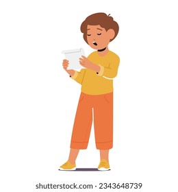 Melodious Child Singing Songs With Pure Innocence. Little Boy Character with Notes Captivating Hearts And Spreading Joy Through his Angelic Voice. Cartoon People Vector Illustration