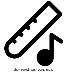 Melodious sound player by a long flute
