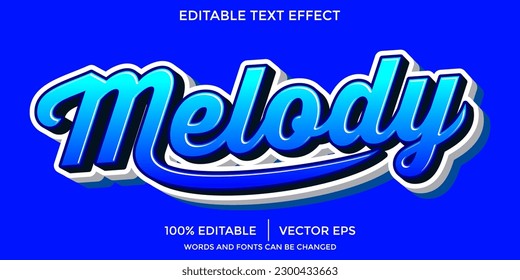 Melody 3D-bearbeitete Texteffekt-Vorlage