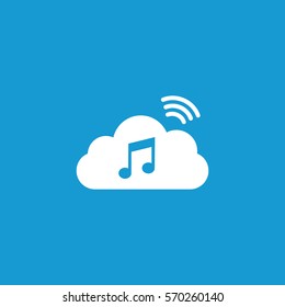 melody cloud with antenne on blue background to use in web and mobile UI