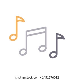 melody colour line vector icon