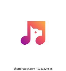 melody and dog logo design