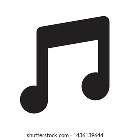 melody glyph flat vector icon