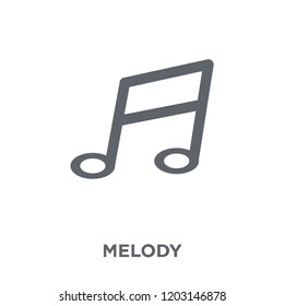 melody icon. melody design concept from Music collection. Simple element vector illustration on white background.