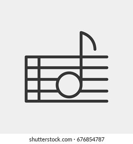 Melody  icon illustration isolated vector sign symbol