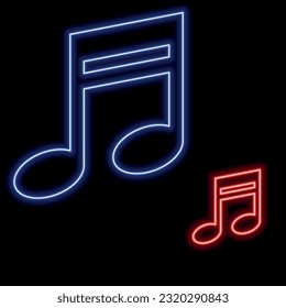 melody icon. music. in blue and red color.