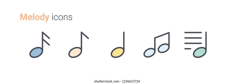 Melody icon set