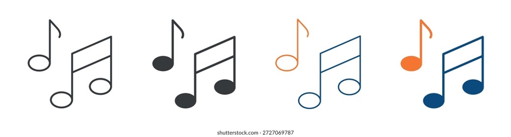 Melody Icon Set Multiple Style Collection