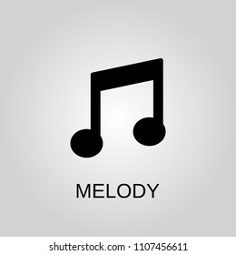 Melody icon. Melody symbol. Flat design. Stock - Vector illustration.