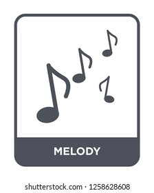 melody icon vector on white background, melody trendy filled icons from Music and media collection, melody simple element illustration
