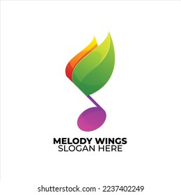 melody logo colorful gradient style