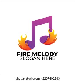 logotipo de melodía estilo gradiente colorido