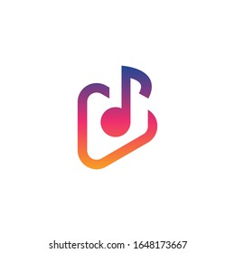 Melody logo template vector icon design