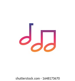 Melody logo template vector icon design