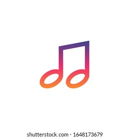 Diseño de icono vectorial de plantilla de logotipo Melody