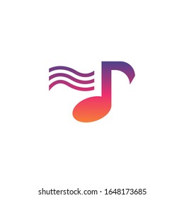 Melody logo template vector icon design