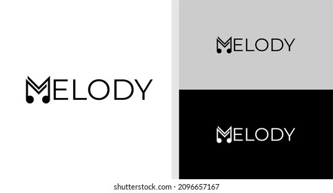 MELODY LOGO WORDMARK SIMPLE EDITABLE