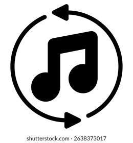 Melody Loop icon, for web, app, infographic, etc