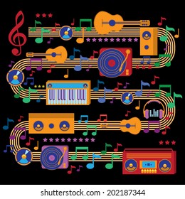 Melody - modern colorful music design