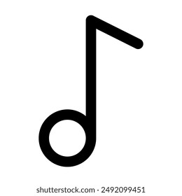 melodía, icono de nota musical en estilo de línea. Ilustración vectorial
