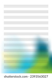 Melody note template. Colorful Abstract background.