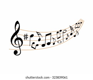 melody rhythm musical notes vector