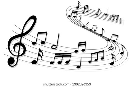 Melody Sheet Music Stock Vector (Royalty Free) 1302326353 | Shutterstock