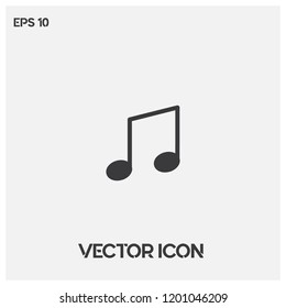 Melody sign vector icon illustration.Flat music symbol icon vector.Premium quality.