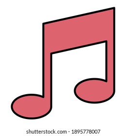 melody using soft color and filled line style