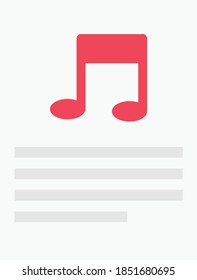 melody vector flat colour icon 