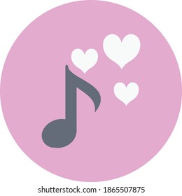 melody vector flat colour icon