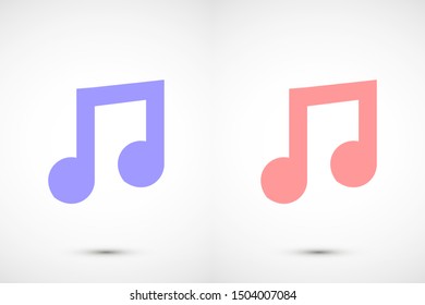Melody vector icon for musical apps and websites. Music Melody note icon in trendy flat style isolated on background. Melody Music notes symbol for your web icon site design.