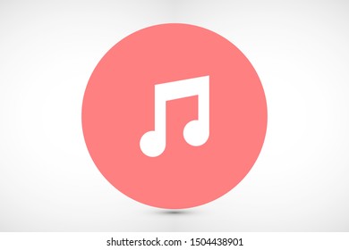 Melody vector icon for musical apps and websites. Music Melody note icon in trendy flat style isolated on background. Melody Music notes symbol for your web icon site design.