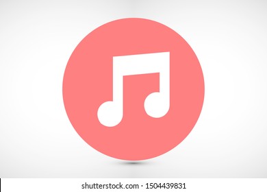 Melody vector icon for musical apps and websites. Music Melody note icon in trendy flat style isolated on background. Melody Music notes symbol for your web icon site design.
