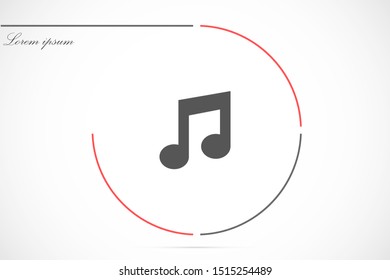 Melody vector icon for musical apps and websites. Music Melody note icon in trendy flat style isolated on background. Melody Music notes symbol for your web icon site design.