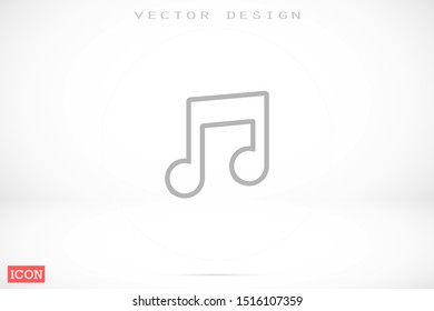 Melody vector icon for musical apps and websites. Music Melody note icon in trendy flat style isolated on background. Melody Music notes symbol for your web icon site design.