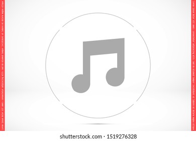 Melody vector icon for musical apps and websites. Music Melody note icon in trendy flat style isolated on background. Melody Music notes symbol for your web icon site design.