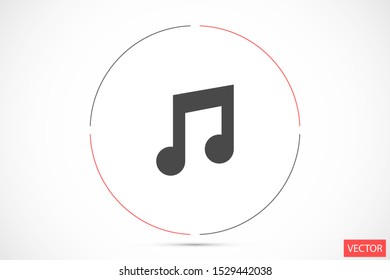 Melody vector icon for musical apps and websites. Music Melody note icon in trendy flat style isolated on background. Melody Music notes symbol for your web  icon  site design.  