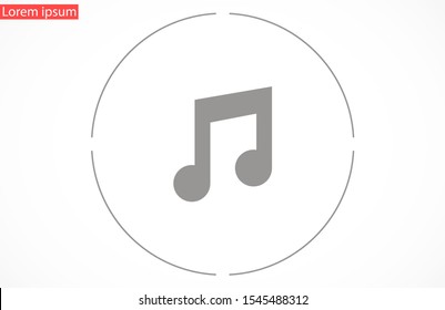 Melody vector icon for musical apps and websites. Music Melody note icon in trendy flat style isolated on background. Melody Music notes symbol for your web icon site design.
