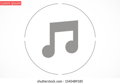Melody vector icon for musical apps and websites. Music Melody note icon in trendy flat style isolated on background. Melody Music notes symbol for your web icon site design.