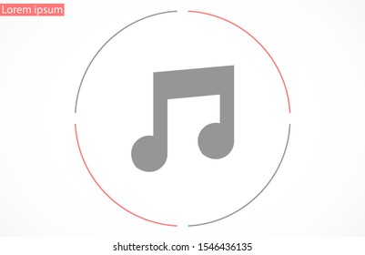 Melody vector icon for musical apps and websites. 