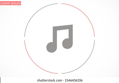 Melody vector icon for musical apps and websites. 