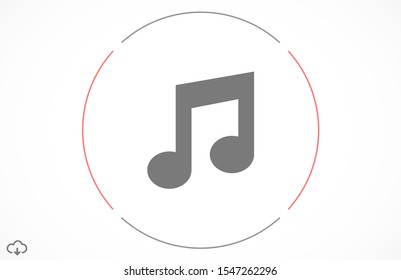 Melody vector icon for musical apps and websites. Music Melody note icon in trendy flat style isolated on background. Melody Music notes symbol for your web icon site design.