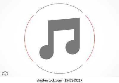 Melody vector icon for musical apps and websites. Music Melody note icon in trendy flat style isolated on background. Melody Music notes symbol for your web icon site design.